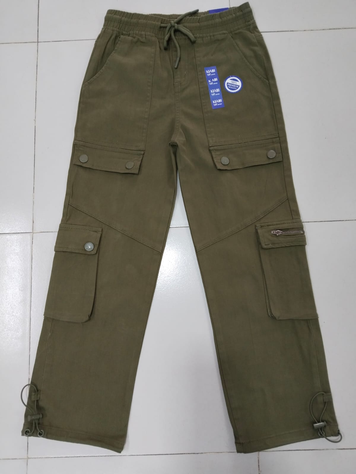 Girls Twill Cargo Long Pant